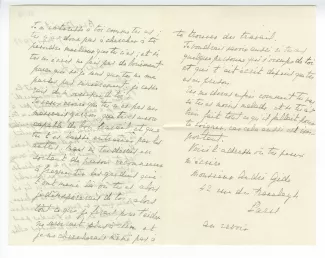 36-03 A Gide à H Le Brun 27 mai 1912 verso
