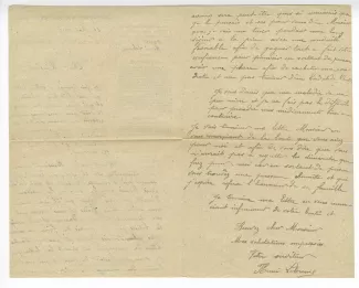 36-03 H Le Brun à A Gide 31 mai 1912 verso