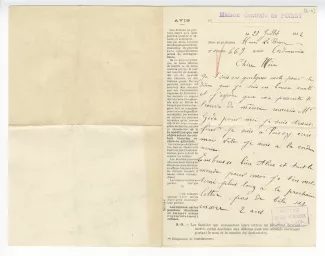 36-03 H Le Brun à sa mère 28 juil 1912 recto