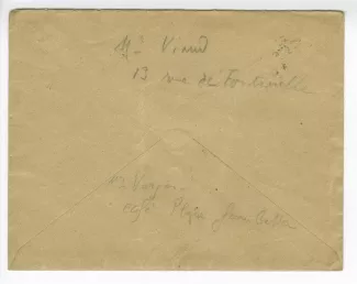 36-03 mère H Le Brun à A Gide 23 sept 1912 enveloppe verso
