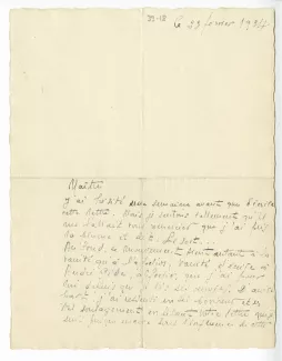 39-18-cc R Abdo à A Gide 23 fév 1934 recto