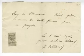 39-20-d A Vollard à A Gide 05 avril 1904 recto