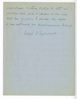 41-01-ak G d'Espagnat à M Van Rysselberghe 24 déc 1926 verso