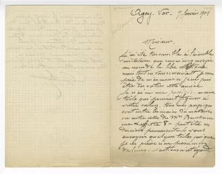 41-01-bb A Guillaumin à O Maus 07 janv 1901 recto
