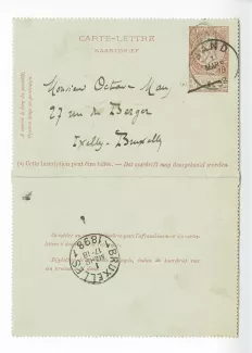 41-01-cq Ch Morice à O Maus 01 mars 1898 verso