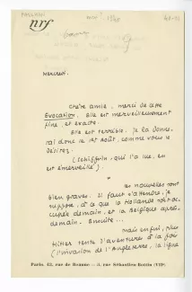 41-01-ct J Paulhan à M Van Rysselberghe mai 1940 recto
