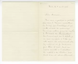 41-01-d P Berrichon à M Van Rysselberghe 08 avril 1916 recto