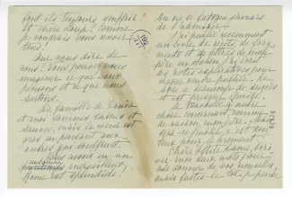 41-01-eb T Soukhotine Tolstoï à M Van Rysselberghe 28 déc 1942 verso
