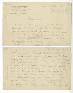 41-01-i Ch Bordes à Th Van Rysselberghe 08 fév 1901 recto