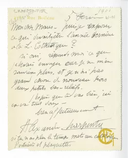 41-01-p AC à OM 05 fév 1901 recto