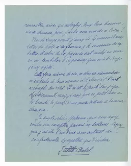 41-01-u J Cladel à M Van Rysselberghe 16 oct 1938 verso