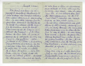41-01-w M Closset à Th Van Rysselberghe 04 mai 1918 recto