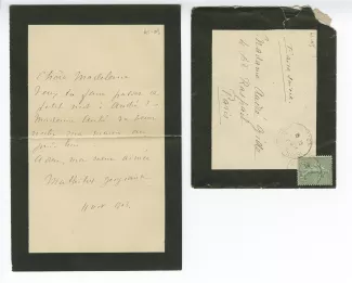 41-03-e M Roberty à M Gide 11 nov 1903 avec env recto