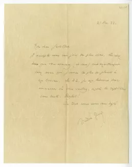 41-08-b A Gide à M Gavillet 21 nov 1933