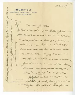 41-08-d A Gide à M Gavillet 21 mars 1937