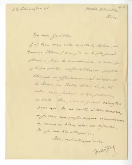 41-08-j A Gide à M Gavillet 22 déc 1941