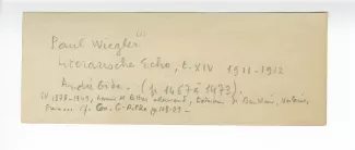 42-01-c A Gide à P Wiegler biographie notice recto