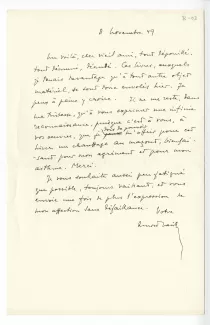 B-03-a A Naville à A Gide 08 nov 1949