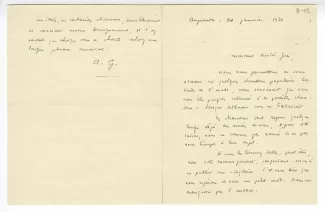 B-05-a A Gauthier à A Gide 30 janv 1932 p1 recto