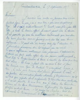 E-03-bh L Dana à A Gide 17 sept 1929 recto