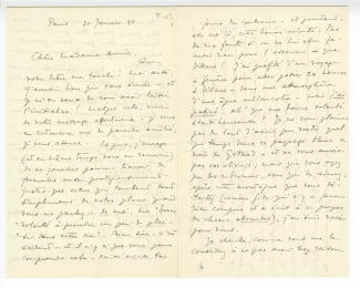 F-03-a A Naville à M Van Rysselberghe 31 janv 1940 p1 recto