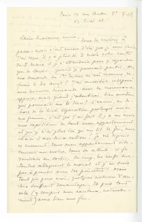F-03-f A Naville à M Van Rysselberghe 12 mai 1943 recto