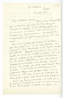 F-03-j A Naville à M Van Rysselberghe 10 mars 1950 recto