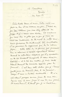 F-03-k A Naville à M Van Rysselberghe 22 mars 1951 recto