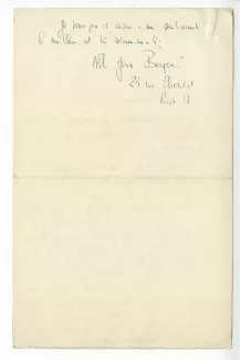 H-06-k J Boyer à A Gide 13 mars 1950 verso