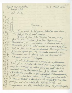 H-09-o caporal chef Endrèbe à A Gide 05 avril 1940 recto