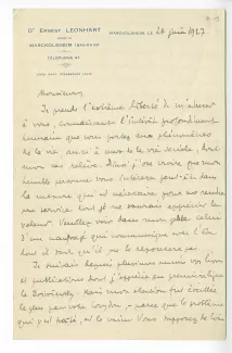 H-09-v E Leonhart à A Gide 24 juin 1927 p1 recto
