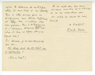 I-05-a-19 É Dana à A Gide 05 août 1932 verso