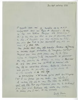 I-05-a-22 É Dana à A Gide 17 oct 1932