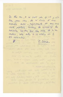 I-05-a-24 É Dana à A Gide 25 nov 1933 verso