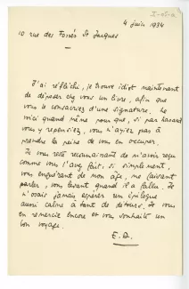 I-05-a-26 É Dana à A Gide 04 juin 1934
