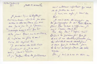 I-05-b-6 É Dana à A Gide 21 nov p1 recto