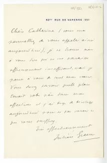 IV4-01-b J Green à C Gide 22 fév 1951