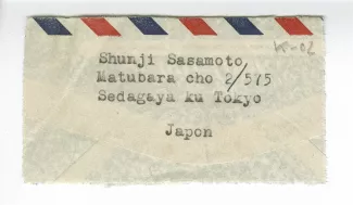 K-02-v S Sasamoto à J Lambert 16 juil 1948 fragment env