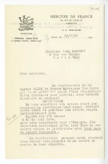 K-05-r H Manceron à J Lambert 13 sept 1949 recto