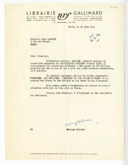 K-05-u M Salomon à J Lambert 28 juin 1954