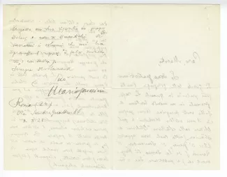 L-06-c M Puccini à A Gide 09 mars 1928 verso