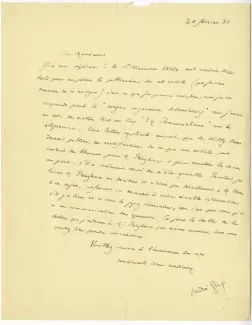 N-08-p A Gide à G Kilpper 20 fév 1930 ms
