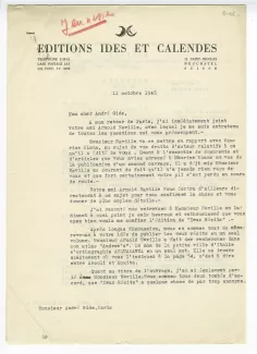 O-06-o Heyd à Gide 11 oct 1945 p1
