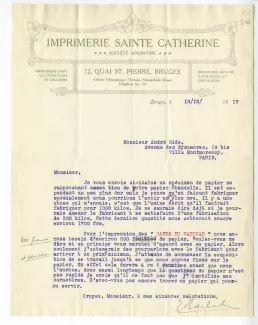 S-01-l E Verbeke à A Gide 13 déc 1913