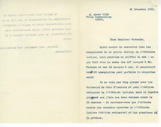 S-01-m A Gide à E Verbeke 22 déc 1913 recto