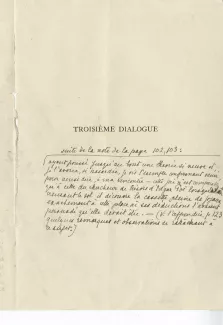 T-06-b Corydon épreuve corrigée annotée par M Van Rysselberghe p 105 3ème dialogue