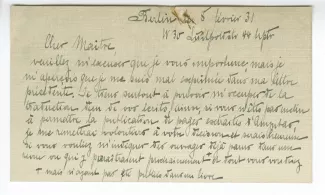 W-04-ar O Sigall à A Gide 08 fév 1931 recto