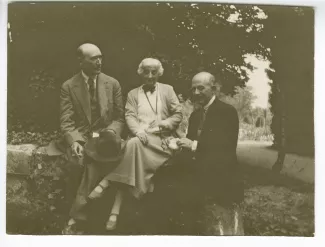 photographie d’André Gide, Maria Van Rysselberghe et Jean Schlumberger, août 1926