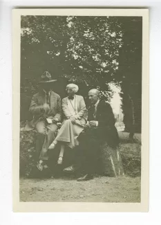photographie d’André Gide, Maria Van Rysselberghe et Jean Schlumberger, août 1926