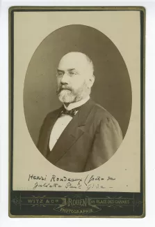portrait photographique en buste d'Henri Rondeaux, oncle maternel d'André Gide